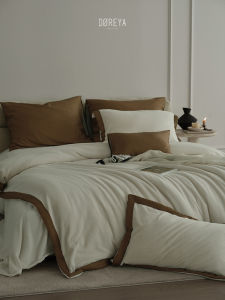 Warm Fleece Comfort Soft Instant Warmth Thickened Four-Piece Bedding Set