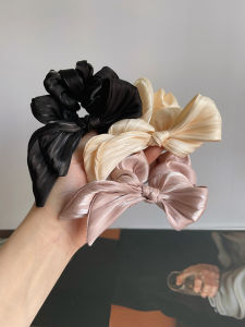 Glossy Solid Color Hair Ties Spring Summer Fairy Tale Bun Knot Hair Bands Girls Hair Accessories Silk Material Kpop Style