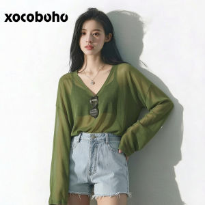 xocoboho | Chic Stylish Anti-aging V-neck Long Sleeve T-shirt