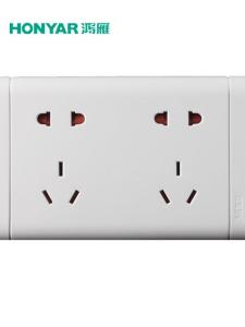 ปลั๊กและสวิตช์ Honyar 10 โพลิ่ง ปลั๊กกำลังไฟ 10 โพลิ่ง Honyar 146 พร้อมประตูความปลอดภัย ติดตั้งด้านใน