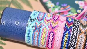 12Pcs/Lot Handmade Friendship Bracelet for Women Bohemian Boho Weave Macrame Adjustables Charm Bracelets MOON GIRL Design