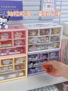 🔥พร้อมส่ง🔥กล่องลิ้นชัก ขนาด และ9 ช่อง ฟรีสติ๊กเกอร์ กล่องใส่เครื่องสำอางค์ มีลิ้นชัก กล่องใส่ของ ใส่เครื่องเขียน กล่องเก็บของอเนกประสงค์