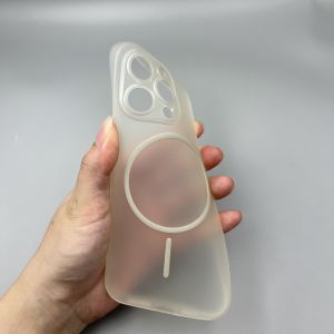 Ultra-Thin Magnetic Absorption Silicone iPhone Case Ice Fog Matte TPU Soft Shell Full Lens Protection Bare Phone Feel Summer Drop Protection