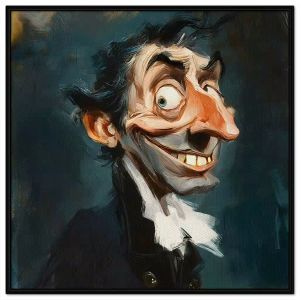 Tranh biếm họa chân dung chất liệu sơn dầu.Tranh treo tườngdán tường trang trí nội thất.CGI-1287