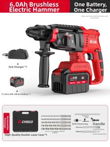 Chigo | Cordless Rechargeable Lithium-powered High Power Impact Drill