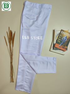 Celana panjang smp/sma laki-laki warna putih  bahan elemen