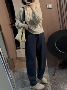 High Waist Wide Leg Pants Womens Casual Loose Fitting Pear Shaped Body Banana Pants Sweatpants Comfortable Soft Korean Style