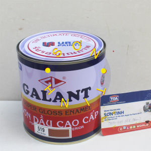 Sơn dầu bóng MÀU nâu gỗ 519 375ml 800ml galant Burn Brown (Tập Đoàn URAI - Thái Lan) Sử dụng cho gỗ tôn sắt thép