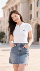 Áo thun cổ bẻ khóa kéo logo đá lấp lánh . Freesize : 35-60kg .