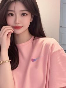 Pure Cotton Short Sleeve T-Shirt Womens Trendy Loose Casual Printed Top Comfortable Breathable Soft Sweat Absorbent Rainbow Print