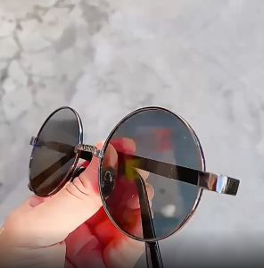 NMW Crystal Glass Sunglasses for Men Original Authentic Polarized UV Protection Replaceable Shades Retro Mens Shades Driving Travel Sun Protection Cycling Shades for Men Gift 313