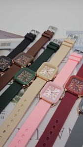 Jam Tangan Wanita Fashion Karet FP04 Analog Tali Warna