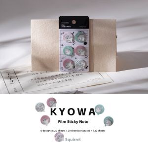 Semi-Transparent Grid Cartoon Note Stickers