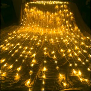 ✨【Ready Stock】 + Free Shipping✨ READY STOCK 3X3M 3X2M LED Waterfall Curtain Icicle String Light Meteor Shower Rain Effect Fairy String Light Xmas Wedding Party Hotel Window Waterfall Icicle Light Christmas Snowfall Light led Christmas light lamp