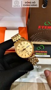 Đồng Hồ Nam ETERNO EM2002L Chính Hãng Kính Sapphire Máy Nhật Dây Thép Không Gỉ Chống Trầy Chống Nước Fullbox - Full Vàng