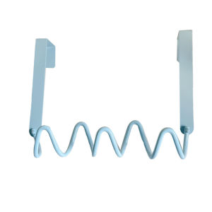 Blue Creative Wave Shape Door Back Hooks No Drilling Bathroom Clothes Hats Bags Coat Hooks Bedroom Clothes Hanger Storage Organizer