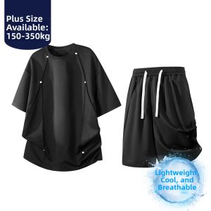 BINHANG | Cooling Breathable Easy Match Slim Fit Stylish Short Sleeve and Shorts Set