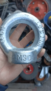 Bulong tai cẩu Âm M30 WLL 3.6T – Mắt cẩu ren 30mm tải trọng 3.6 tấn mạ kẽm chống gỉ bền bỉ