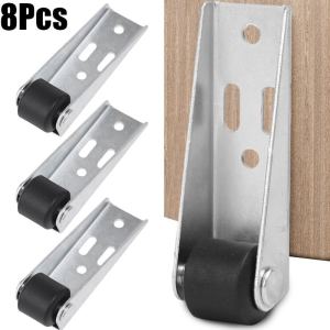 4/8Pcs Vertical Directional Wheel Mini Silent Slide Door Wheel Pulley Multifunctional Door Support Loading Swivel Flat Bottom Wheel Household Directional Moving Tool