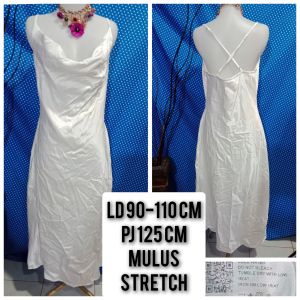 LONGDRESS GAUN PESTA BACKLESS PUTIH 322