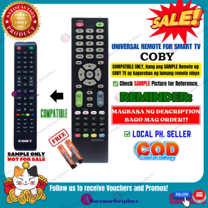 Coby Smart TV Remote Universal [**Mag Basa B4 Umorder**] MODEL CY-4388S CY-3255BT CY-4355BT COBY Ready to use Universal TV Remote for COBY ANDROID TV REMOTE COBY CY4388S alluremarketplace2
