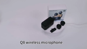 Mini Wireless Microphone Noise-Canceling Lapel Clip-On Magnetic Microphone 2.4G Ideal for Live Streaming Vlogging and Video Recording