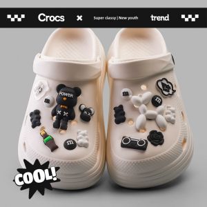 Violent Bear Crocs Shoe Ornament Zhibi Star Buckle Carluo Chi Shoes DIY Accessory Hole Shoes Accessories Men and Women