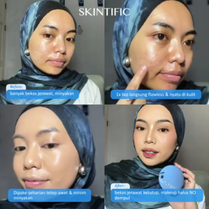 SKINTIFIC 12H Long-Lasting Perfect Stay Velvet Matte Cushion Full Coverage Airy Cushion Foundation Oil-Control Sweat-Resistant Pore-Blurring Semi-Matte Face Base Makeup For Oily & Combination Skin