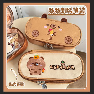 กระเป๋าใส่ของเข็มปักขนาดใหญ่สุดน่ารักสำหรับนักเรียนประถมศึกษาและมัธยมต้น วัสดุผ้าฝ้ายผสมโพลีเอสเตอร์ ความจุขนาดใหญ่