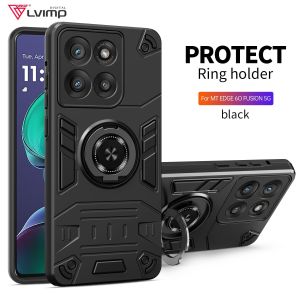 For Cover Motorola Moto Edge 60 50 Fusion Edge60 Stylus 50Pro 50Neo Capas Armor Phone Back Shockproof Metal Ring Holder Fundas