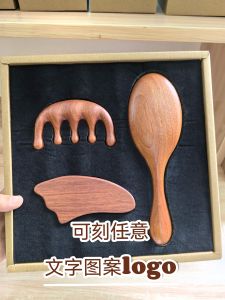 Bộ 30 Cọ Gỗ Đàn Hương Đỏ Cạo Cọ Mát-xa Đệm Hộp Quà Tặng Ngày Nhà Giáo Dụng Cụ Vệ Sinh Cá Nhân Dụng Cụ Làm Đẹp