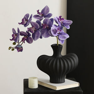 Butterfly Orchid Artificial Flowers Luxury Minimalist Vase Living Room Decorations Tabletop Artistry Fake Roses Home Accessories