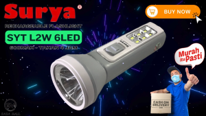 Lampu Premium  Emergency LED Lamp Senter Surya SYT L2W 6LED Darurat Super Terang Tahan 4 Jam Rechargeable Isi Ulang Lantern Lentera 600 mAh Recas Dimmer Camping Light Penerangan Outdoor Mati Lampu Flash Light SMD LED Laz Mellius Store COD