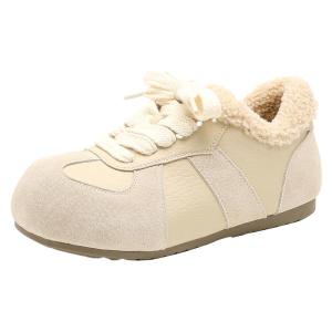 Josiny | Fleece Lined Winter Casual Training Shoes Beige