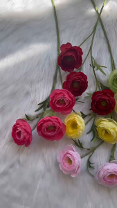 (3HEADS) SNOW ROSE ARTIFICIAL Flower Fake Peony Hydrangea Poppies DIY Pelamin Bunga Wedding Kahwin Pelamin Gubahan