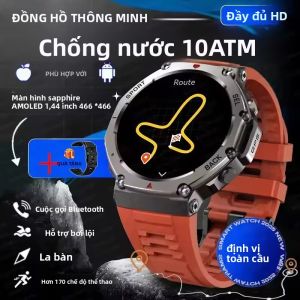 Đồng Hồ Thông Minh GPS Băng Tần Kép T-Rex 3 Ultra 10ATM Màn Hình AMOLED 48mm Chống Nước 10ATM La Bàn 170 Chế Độ Thể Thao Đồng Hồ Thông Minh Quân Sự Bền Bỉ Dành Cho Android/iOS