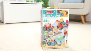 GM Kids (ของแท้ USA 2 - 6 ขวบ) ของเล่น STEM บล๊อกไม้ ตัวต่อ บล๊อกไม้ ตัวต่อ สัตว์ Blockables Melissa & Doug
