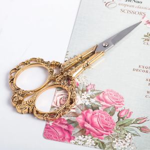 Retro Nail Art Scissors Cuticle Precision for Nail Salon Supplies and Tool Pedicure Beauty Grooming Kit for Nail
