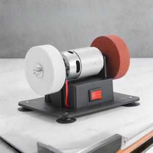 EELHOE | (Ce14)1Pc Electric Bench Grinder Sanding Machine Electric Small Sander With 2 Wheel 5 Adjustable Speed For Metal/Jewelry/Knives