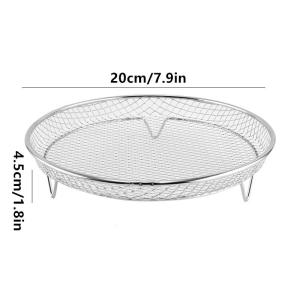 dailyStainless Steel Air Fryer Grille Suitable For Air Fryers Oven Grill Stackable Grill Kitchen Utensils Cook Multiple Foods