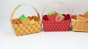 Hộp Quà Giấy Đựng Quà Lưu Niệm Tiệc Mùa Hè Bộ 12/24 Chiếc Có Tay Cầm Chủ Đề Tutti Frutti Hộp Đựng Quà Cho Các Dịp Đặc Biệt Kích Thước 12x9x6.5cm