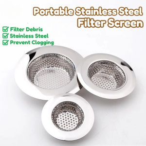 Universal Kitchen Sink Strainer Stainless Drain Hole Anti Clogging Filter Easy To Clean Strainer
