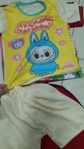 15_22kg 20K 1 BỘ Labubu quần áo trẻ em bé gái 3_5 tuổi đồ bộ tay ngắn