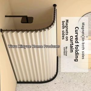 Magnetic Fixing No Drilling Shower Curtain