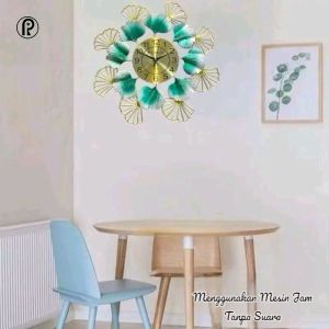 Jam Minimalis Polorio Type A23 - UK 45CM x 45CM - Bahan Metalglass