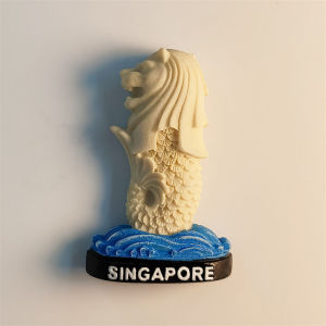 FEIZHUXIANSEN | Singapore Merlion Fountain Decorative Fridge Magnet 3D Painting Souvenir