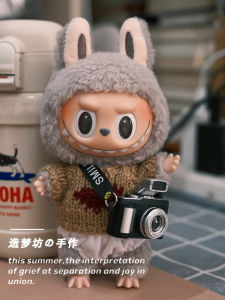 For Labubu Camera Style Clothing 17cm
