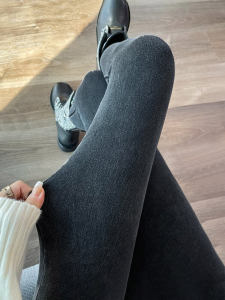 plus Size Fleece Lined Yoga Pants Womens High Waist Belly Slimming Autumn Winter Outerwear Casual Comfortable Stretch Trousers