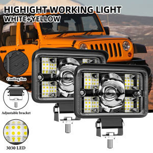 1/2pcs 3 inch Work Light 78W Driving Light Spotlight 3 lines 12-24V For RV ATV SUV Trucks 4x4 Off Road Motorcycle Accessories