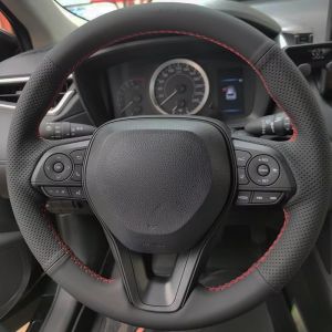Perforated Microfiber Leather Car Steering Wheel Cover For Toyota Camry 2018 Corolla RAV4 Avalon Crown 2019 Steering Wrap